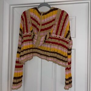 BDG Striped Cardigan with hood  (M)